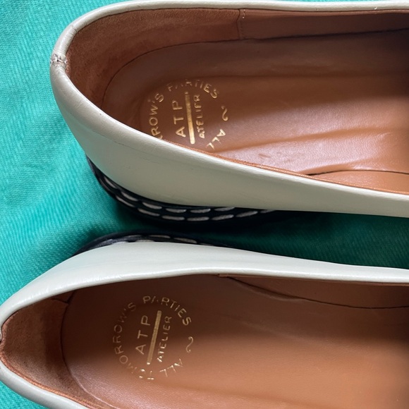 ATP ATELIER Manduria Sage Green Gray Leather Chunky Platform Loafers Handmade 39 - Picture 14 of 16